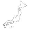日本地図｜枠線 - 地図｜日本｜フリーイラスト素材