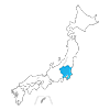 関東地方｜色分け｜地図 - 地図｜日本｜フリーイラスト素材