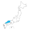 中国地方｜色分け｜地図 - 地図｜日本｜フリーイラスト素材