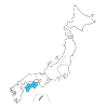 四国地方｜色分け｜地図 - 地図｜日本｜フリーイラスト素材
