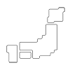 シンプル日本｜白｜地図 - 地図｜日本｜フリーイラスト素材