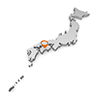日本｜立体地図｜四国地方 - 地図｜日本｜フリーイラスト素材