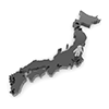 地図｜日本｜黒色｜関東 - 地図｜日本｜フリーイラスト素材