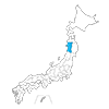 秋田県 - 地図｜日本｜フリーイラスト素材