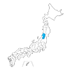 山形県 - 地図｜日本｜フリーイラスト素材