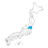 福島県 - 地図｜日本｜フリーイラスト素材